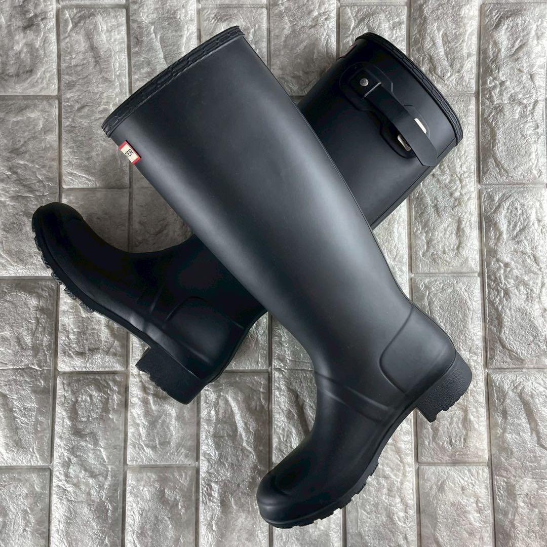 新品/EU37 HUNTER ハンター レインブーツ オリジナルツアー 長靴 黒