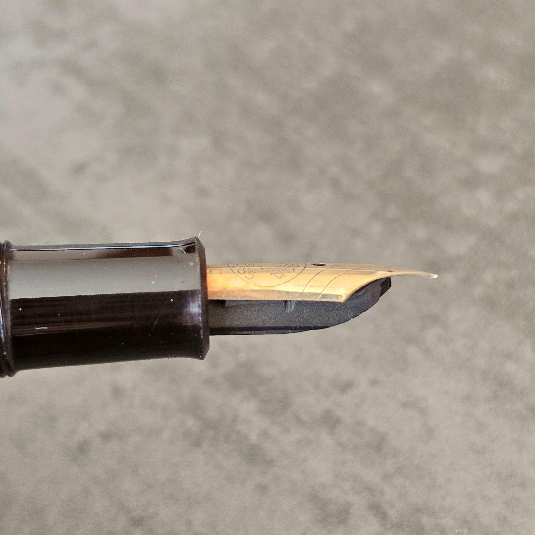 ペリカン万年筆400ヴィンテージ14金 茶縞