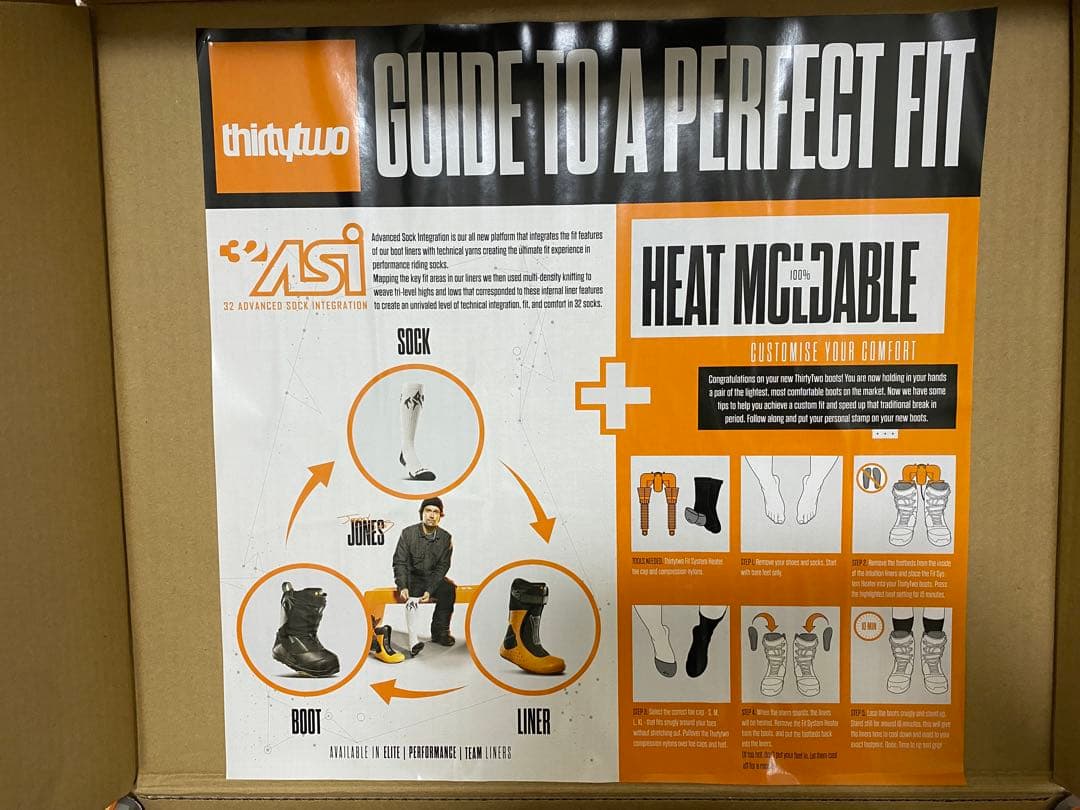 thirtytwo スノーボードブーツ グレー/オレンジ