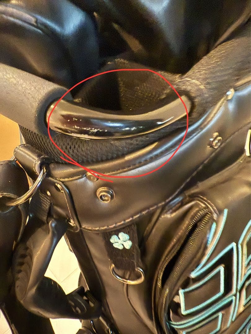 BAILDO キャディバッグ ブラック／ターコイズブルー