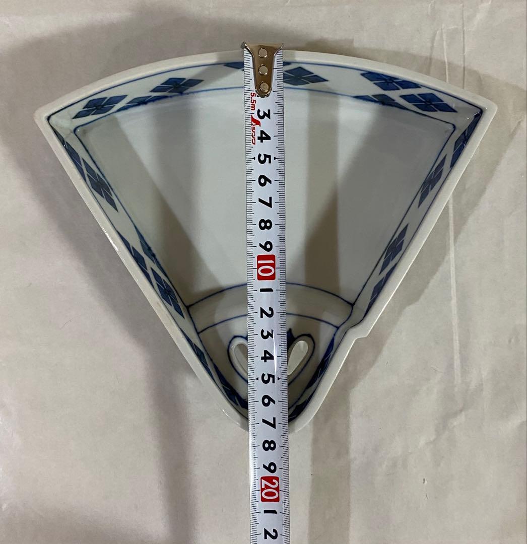 古染付扇面向付　伊万里　有田　5枚