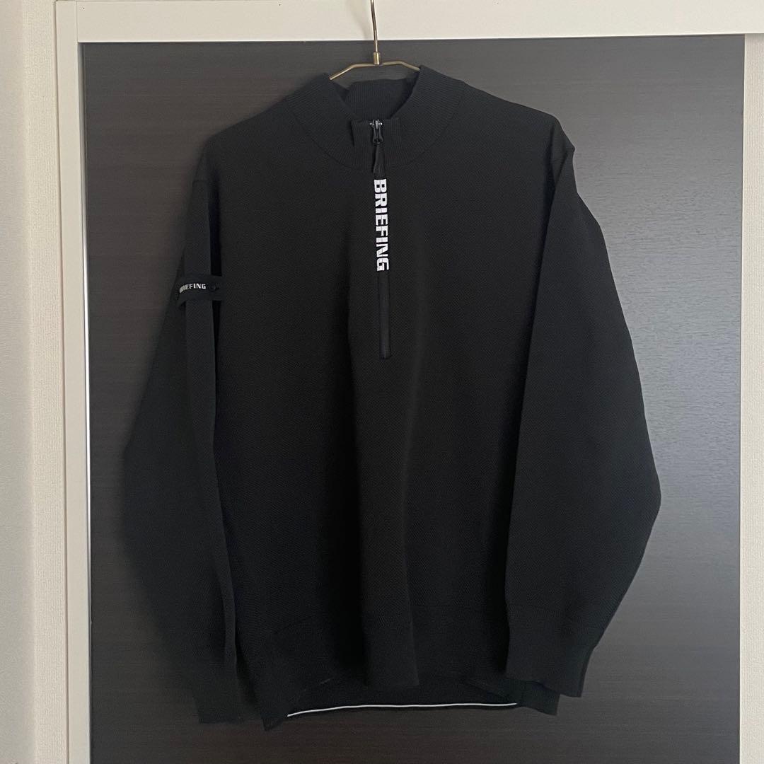 BRIEFING MS WR KNIT HALFZIP TOP ブラック L