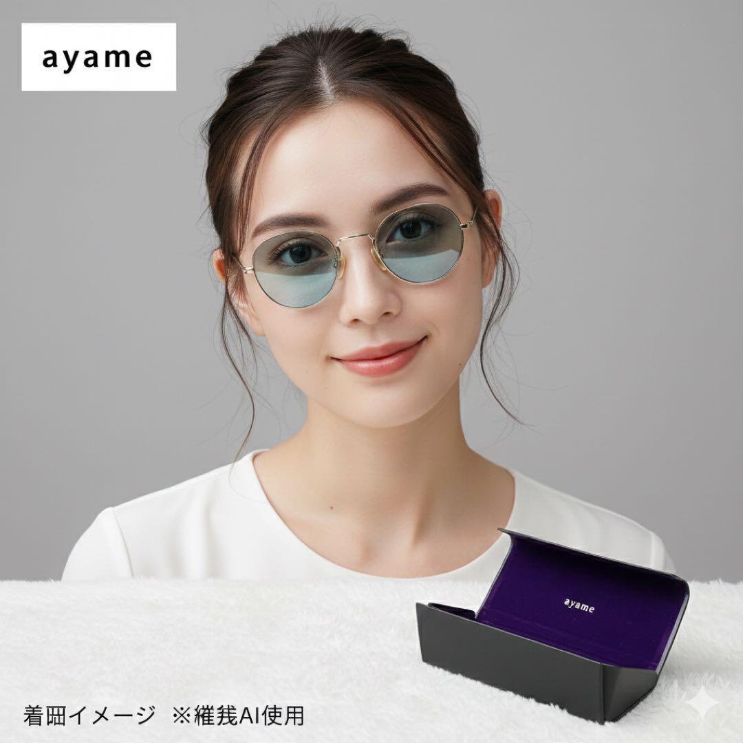 極美品 ayame アヤメ OLDSTAR オールドスター サングラス ゴールド