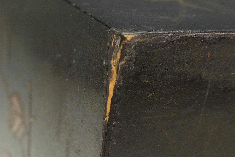 和楽器 果実 柿 蒔絵 時代 鼓箱(K-YC522)