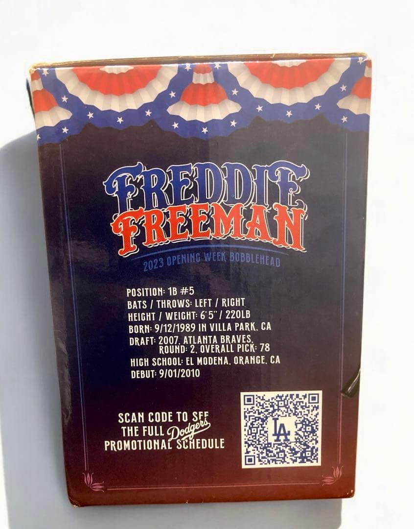 2023年ドジャーススタジアム配布フレディフリーマン ボブルヘッド