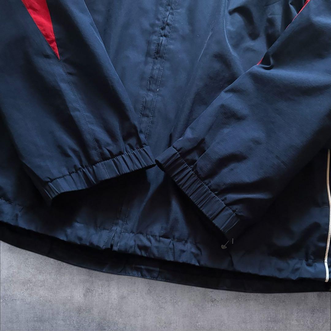 【O22】UMBRO×イングランド代表刺繍ナイロンジャケットLネイビー×赤×白