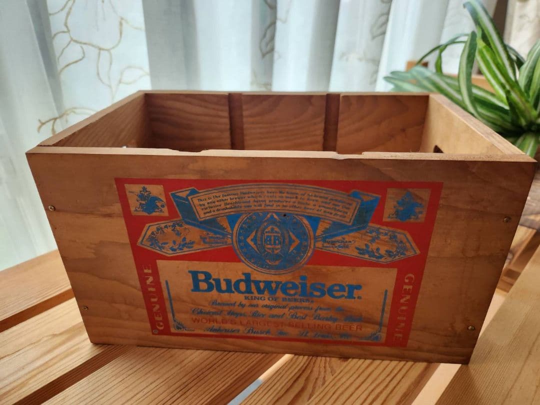 B*3様 ヴィンテージ Budweiser 木箱 80s