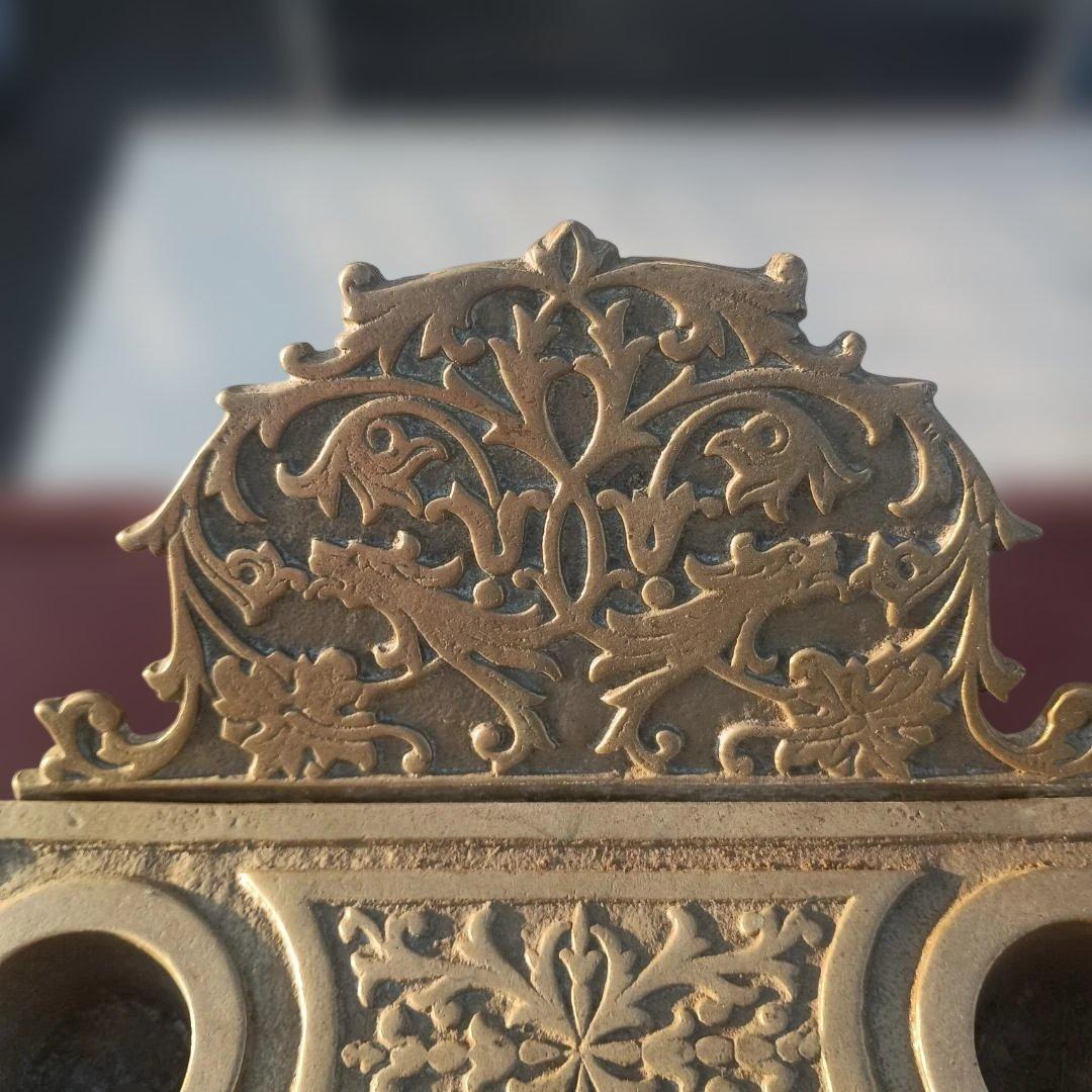 ６０９５）ヴィンテージ　鋳鉄製のインク壺