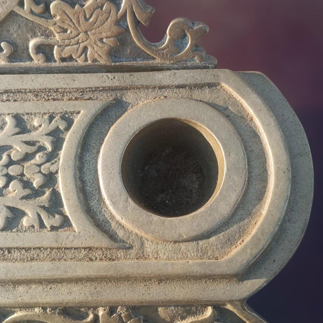 ６０９５）ヴィンテージ　鋳鉄製のインク壺