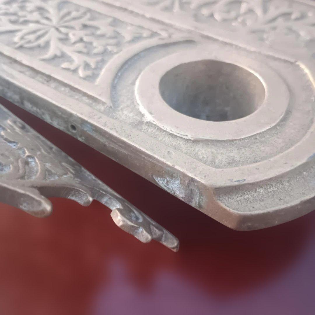 ６０９５）ヴィンテージ　鋳鉄製のインク壺