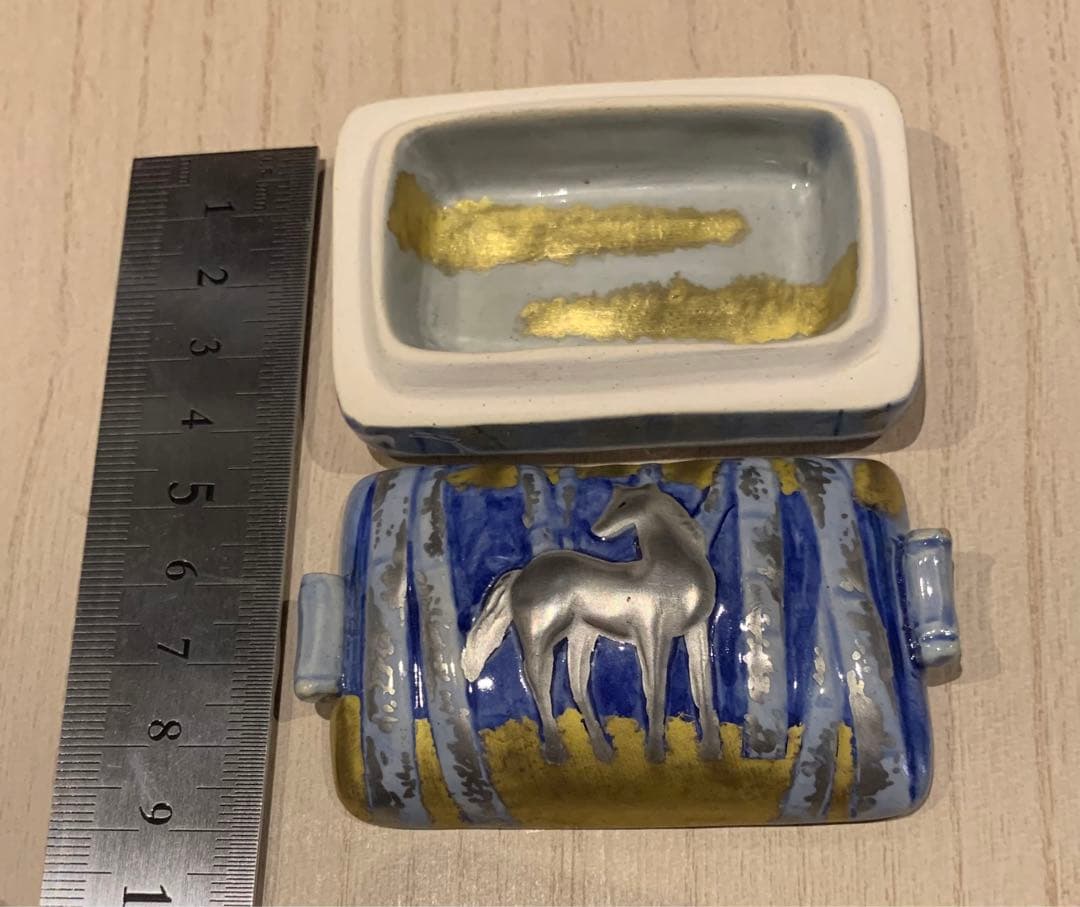 香合 在銘あり　馬　茶道具 ウマお稽古　茶会 抹茶 濃茶 香合