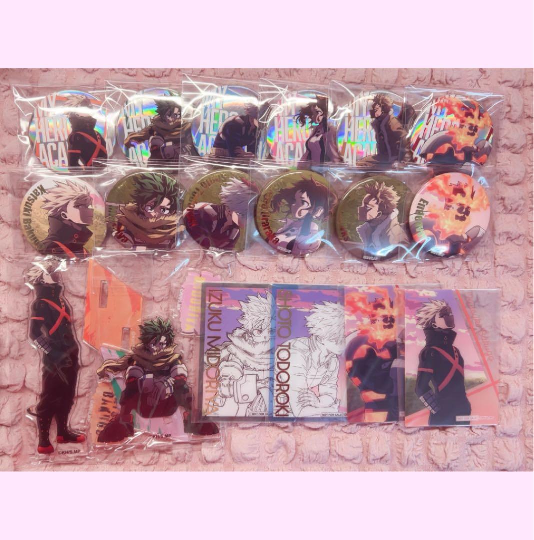僕のヒーローアカデミア ヒーロープラザ 缶バッジ 特典 クリアカード アクスタ