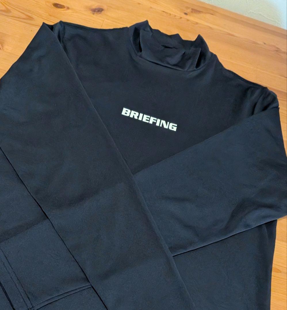BRIEFING モックネックゴルフ長袖シャツ M　ネイビー