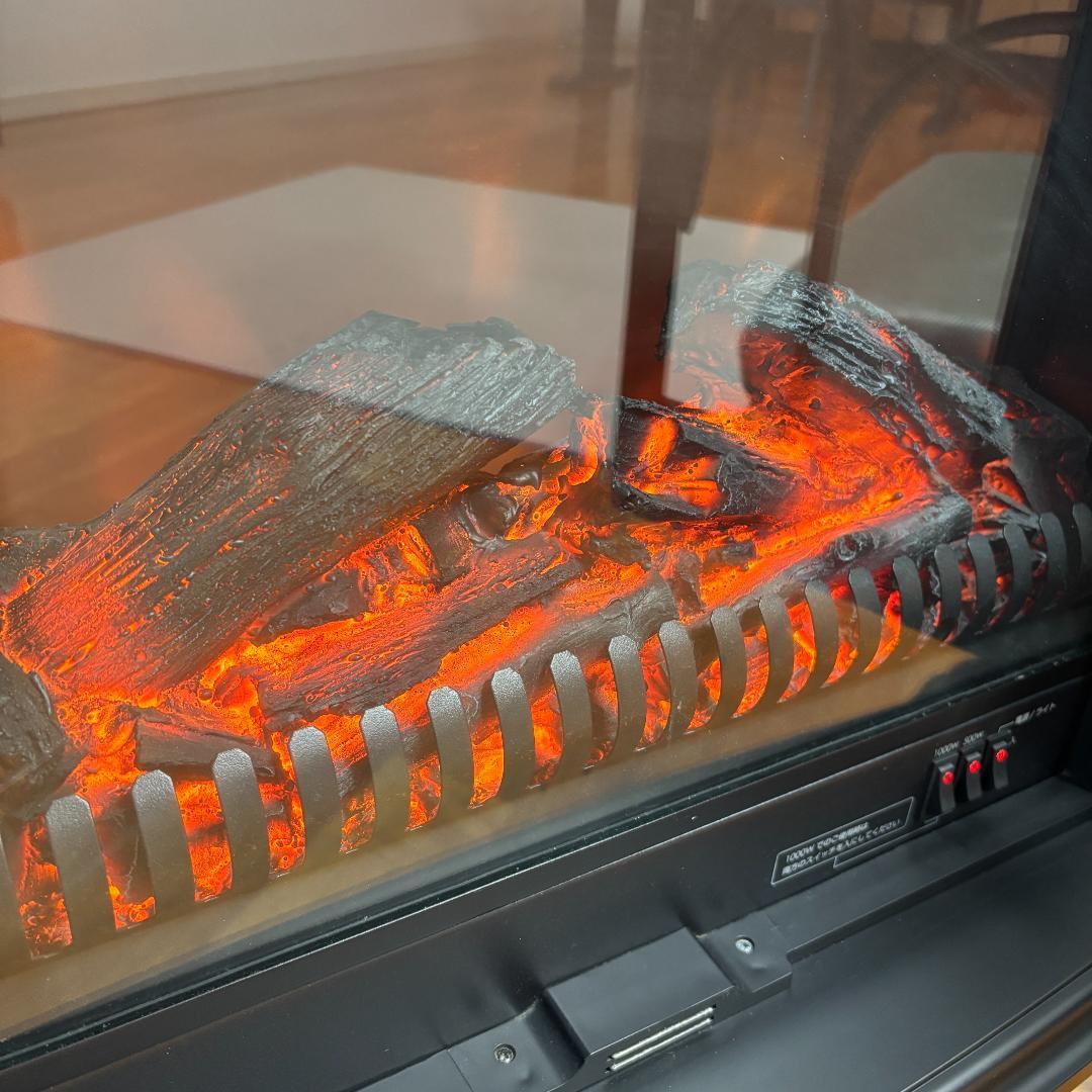 ワイド暖炉型ファンヒーター 2017年製 BLT-999B-3-BK ニトリ