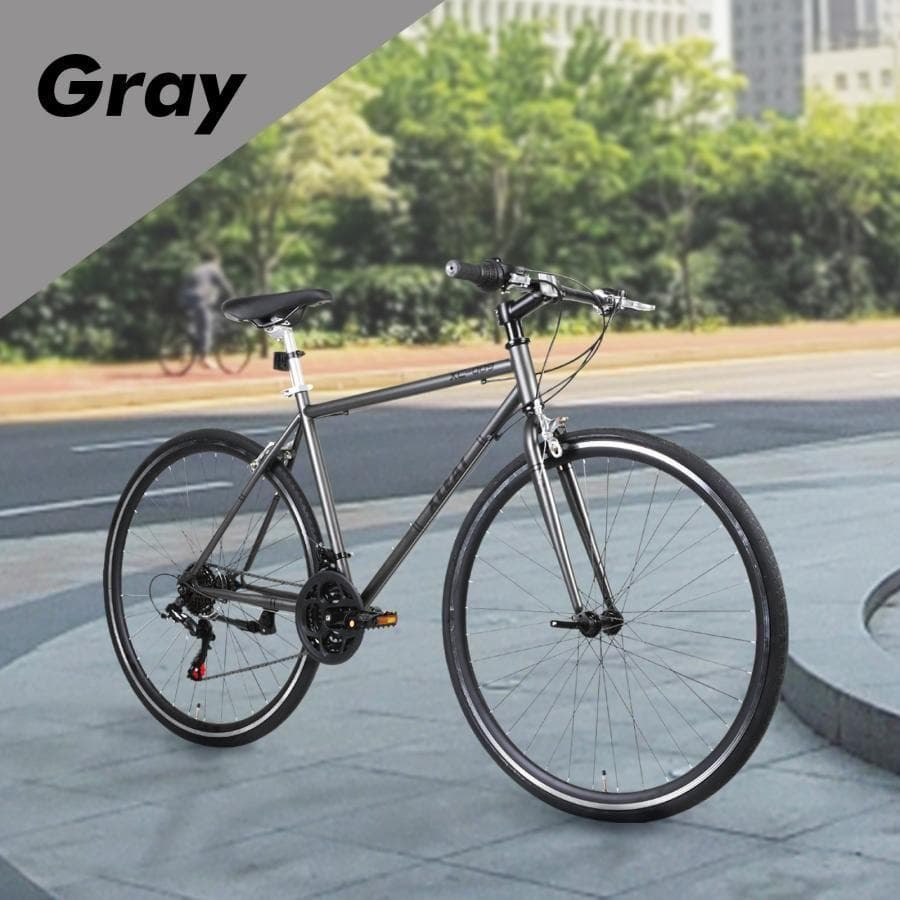 クロスバイク 700c シマノ製21段変速 ライト スタンド付 自転車R2089