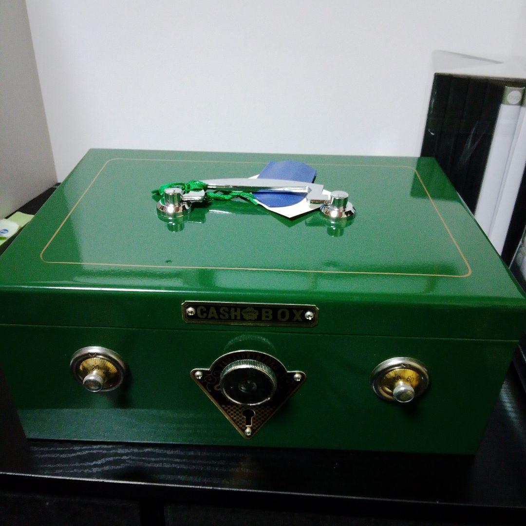 超希少未使用品　昭和レトロ緑色キャッシュボックス ダイヤル式