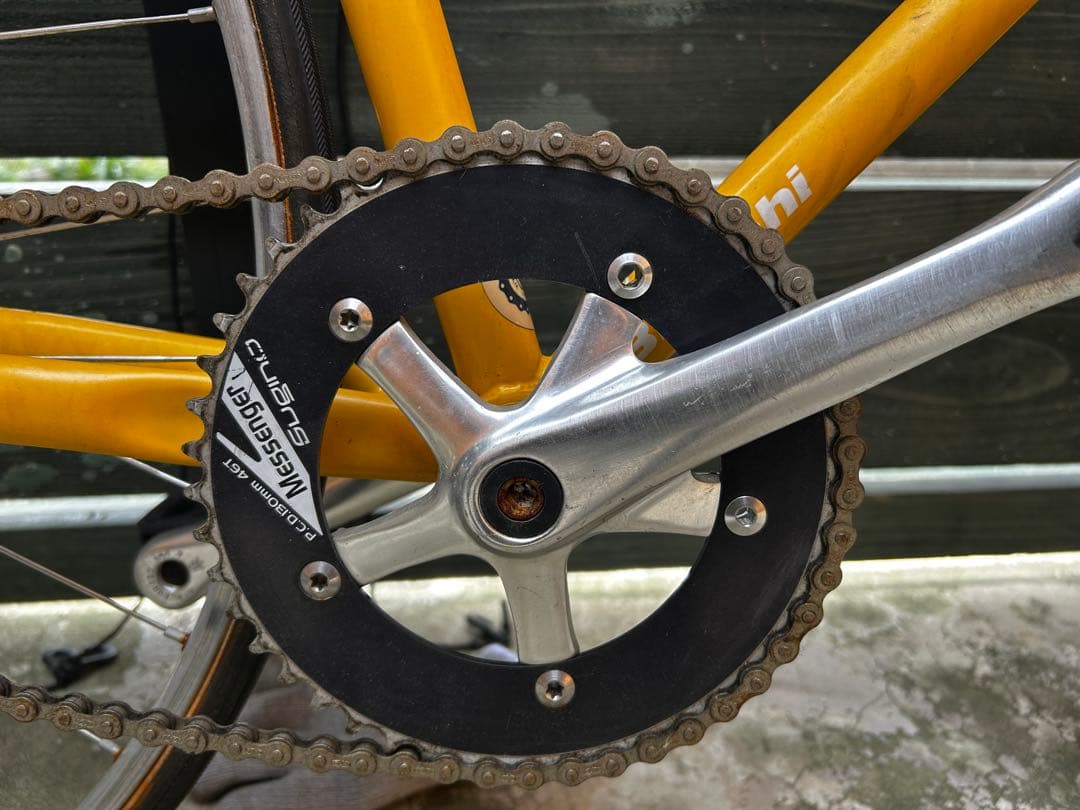 ビアンキピスタ　希少カラー　イエローピストバイク