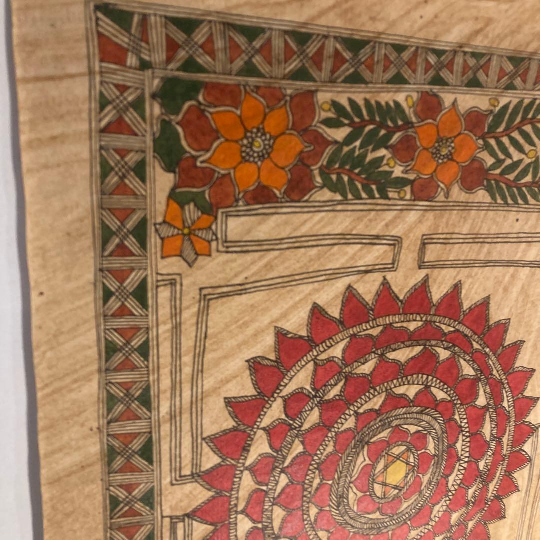 インド　ミティラー画(原画)