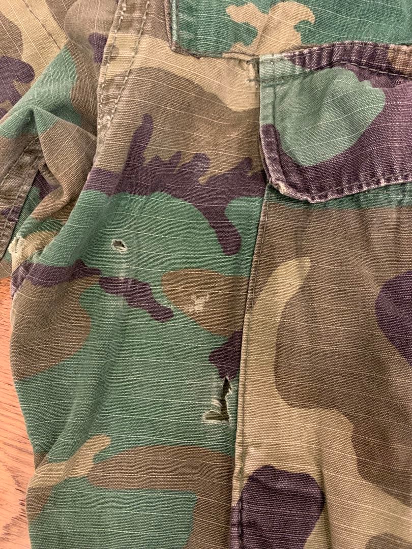 70年製実物 米軍リーフカモ ジャングルフ アティーグ 上下セット ヴィンテージ
