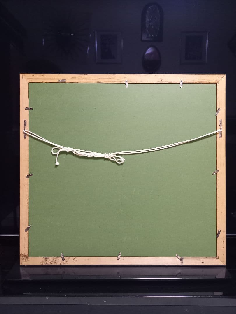 希少　角谷日沙春　美人画　和紙　日本画　記名　押印　有り　額装飾