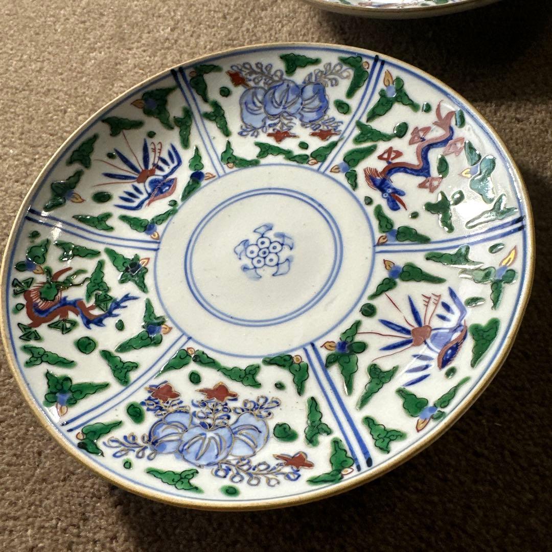 大明萬暦年製 中国 明王朝時代 大量14点 時代物 骨董品 中皿 景徳鎮
