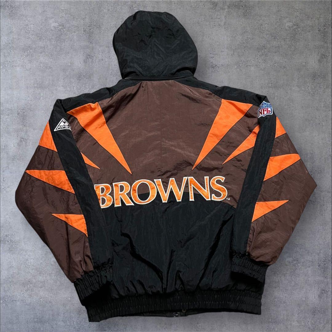 90s NFL ブラウンズ 中綿ジャケット ヴィンテージ チームロゴ刺繍