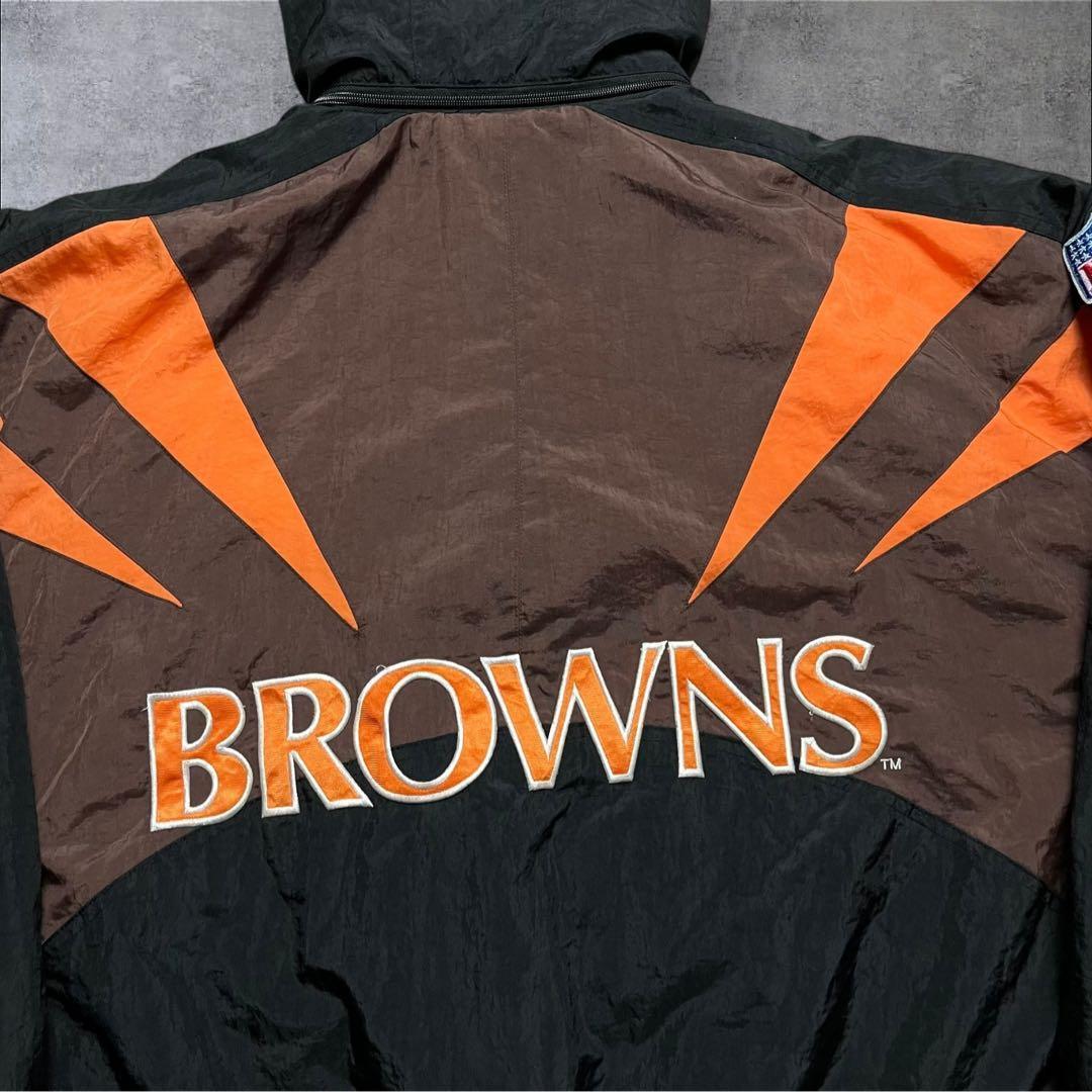 90s NFL ブラウンズ 中綿ジャケット ヴィンテージ チームロゴ刺繍