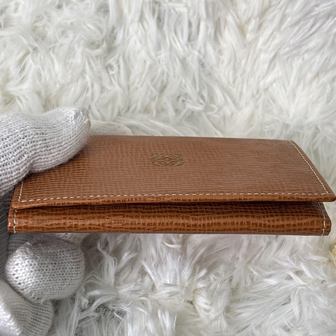 新品未使用　LOEWE ブラウン レザー 名刺入れ　メンズ　レディース