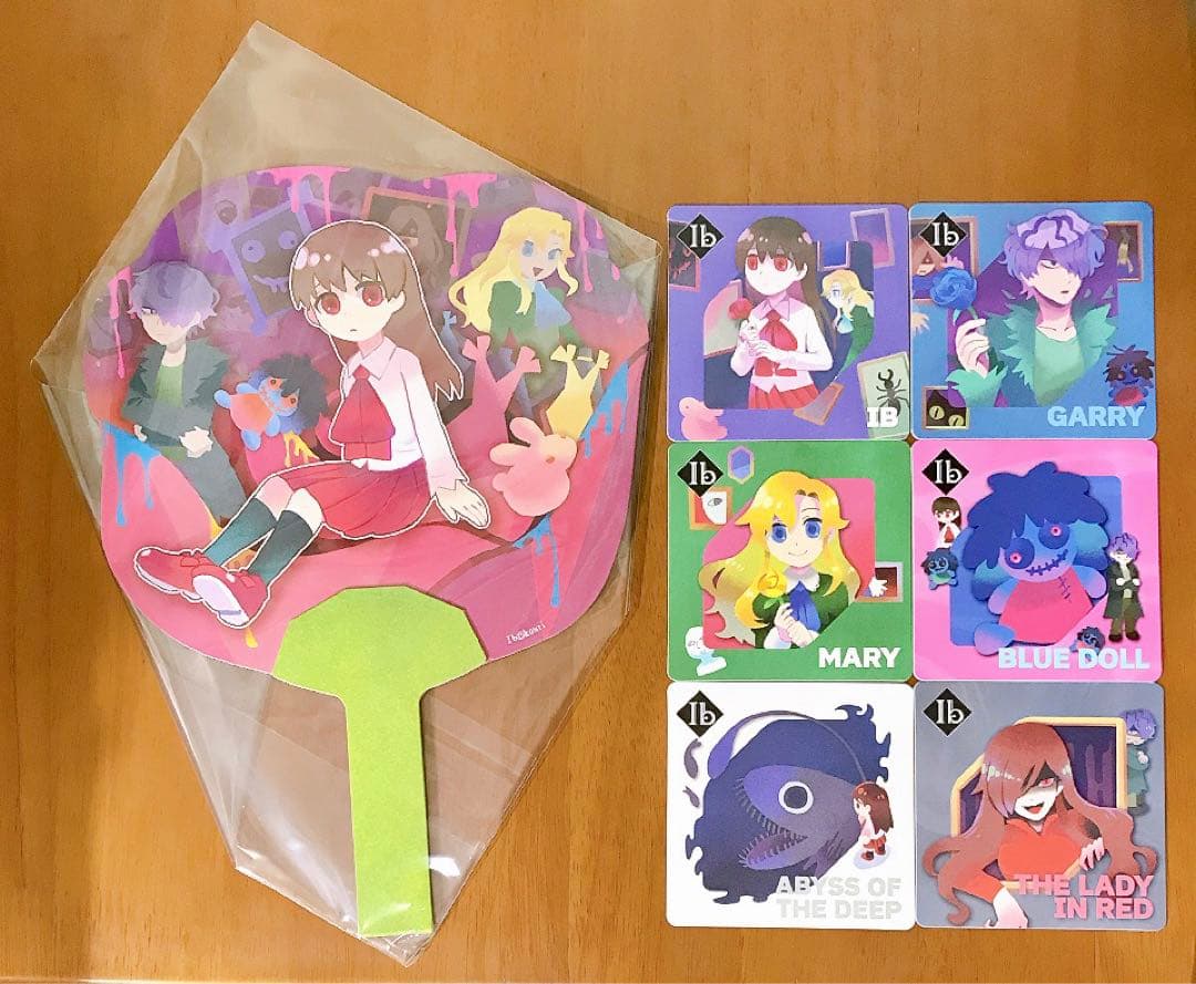 ゲーマー焼き GiGO渋谷 Ib イヴ コースター 6枚セット うちわ