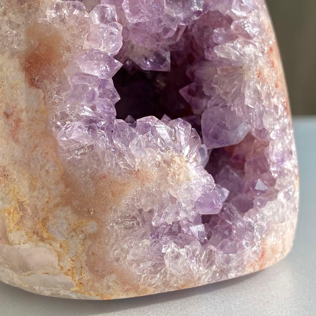 【 天然石 ピンクアメジスト アメジスト ドゥルージー ドーム 紫水晶 】