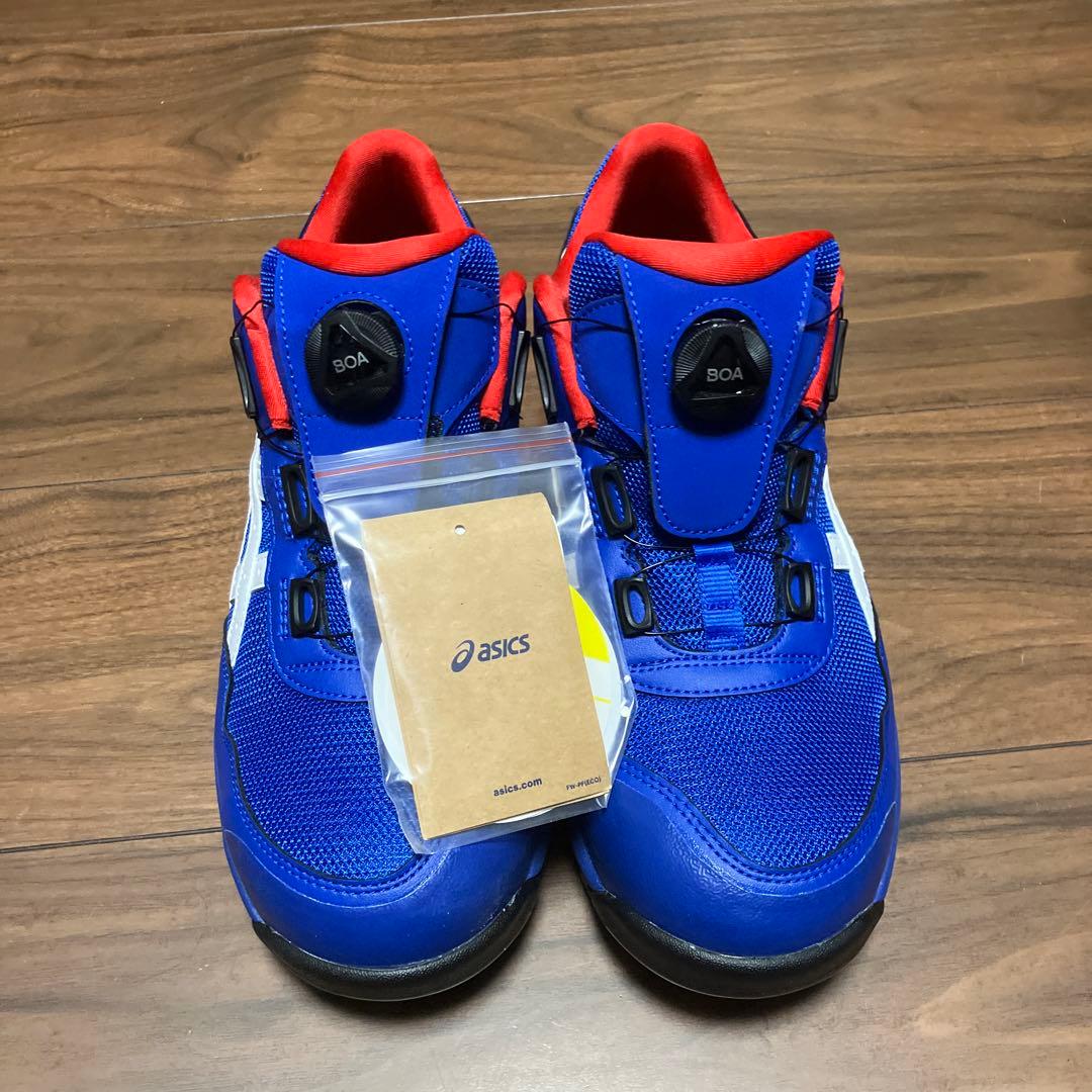 アシックス　安全靴　BOA ローカット タグ付き　未使用品　ブルー　27.0