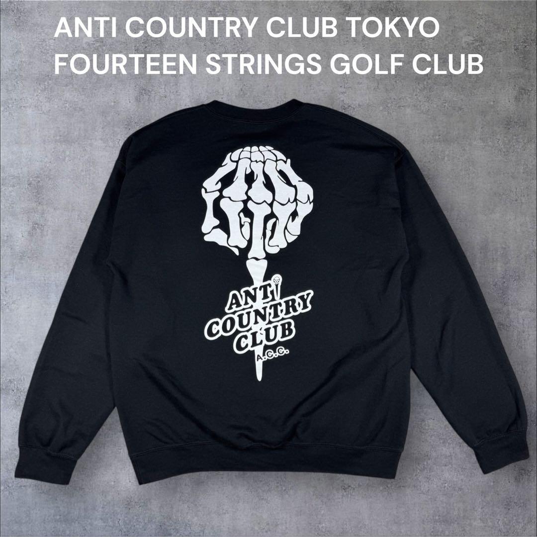 美品ANTI COUNTRY CLUB TOKYO ゴルフ スウェット ブラック