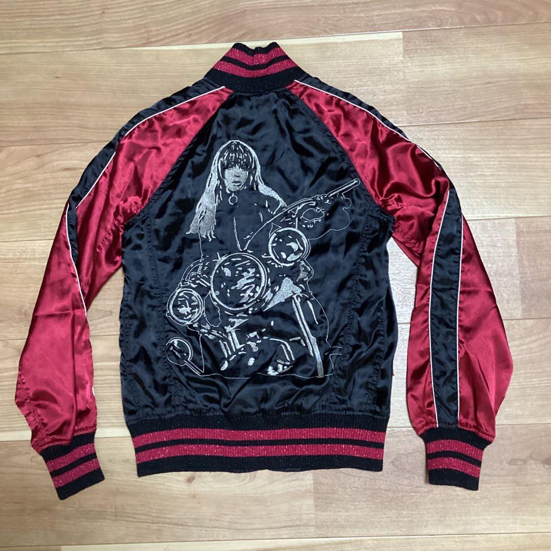 ヒステリックグラマー　バイクガール刺繍スカジャン