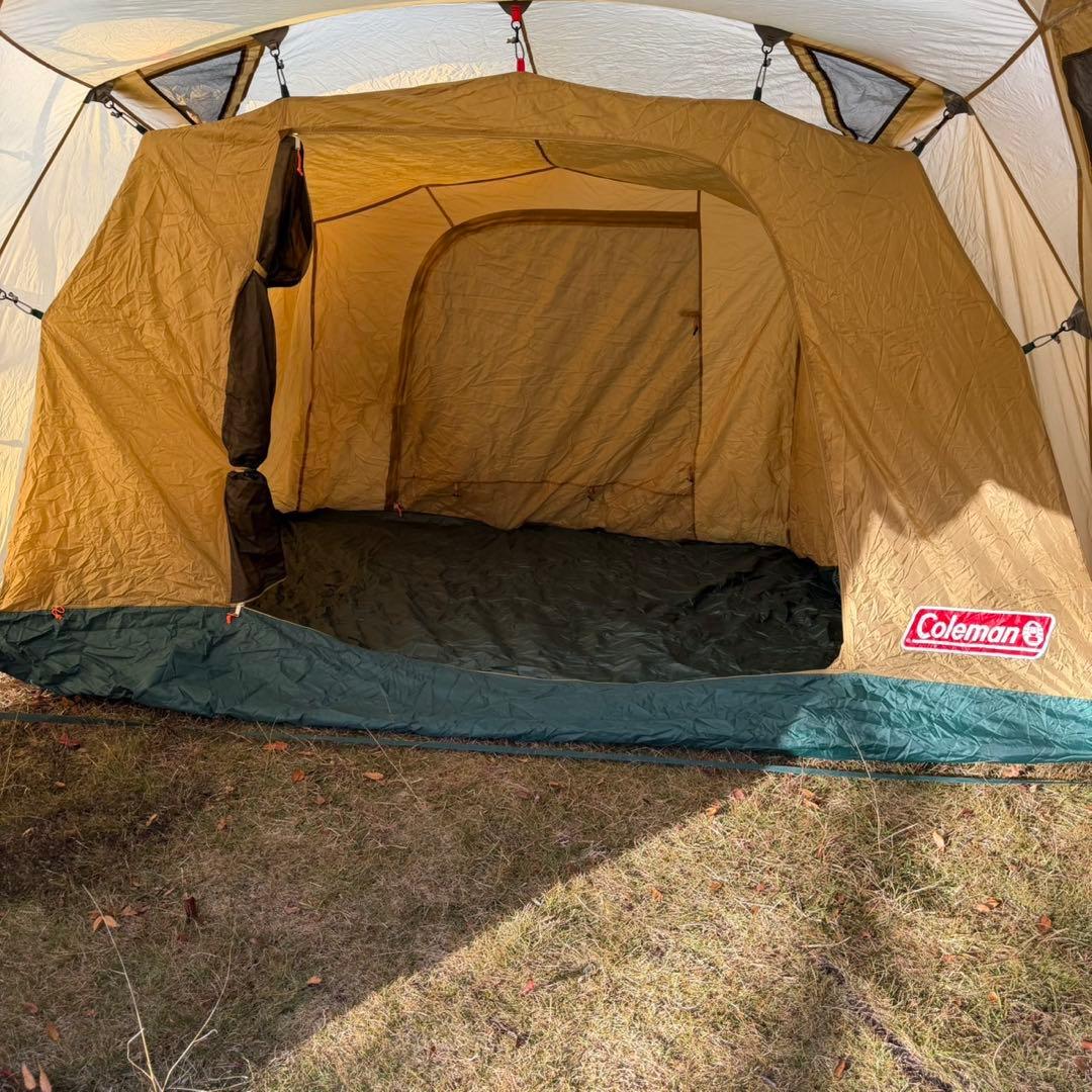 美品コールマン タフスクリーン2ルームハウス インナーマット、グランドシート付き