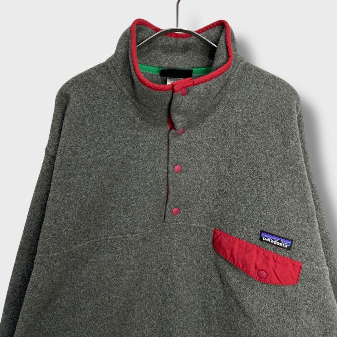 patagonia☆パタゴニア☆シンチラスナップT☆フリース☆グレー☆L☆14年