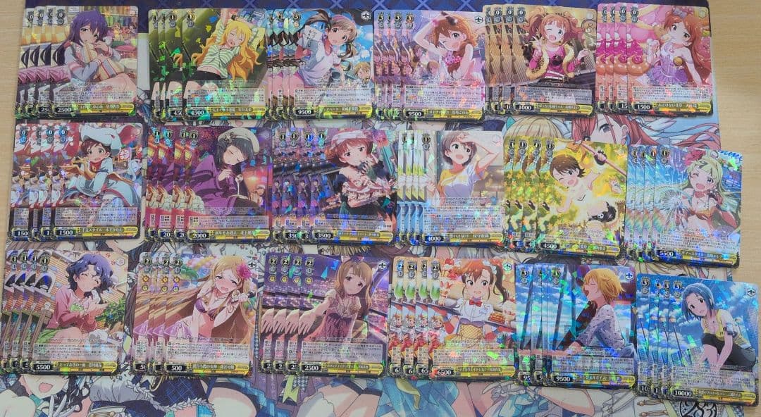 ヴァイスシュヴァルツ　アイドルマスターミリオンライブ　旧弾4コン+パーツセット