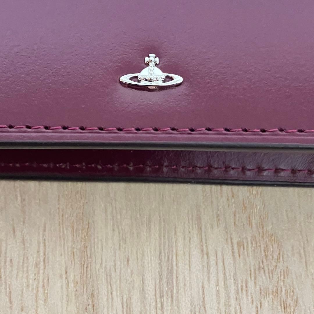 未使用✨ヴィヴィアンウエストウッド ✨名刺入れ✨牛革✨オーブ✨ワインレッド