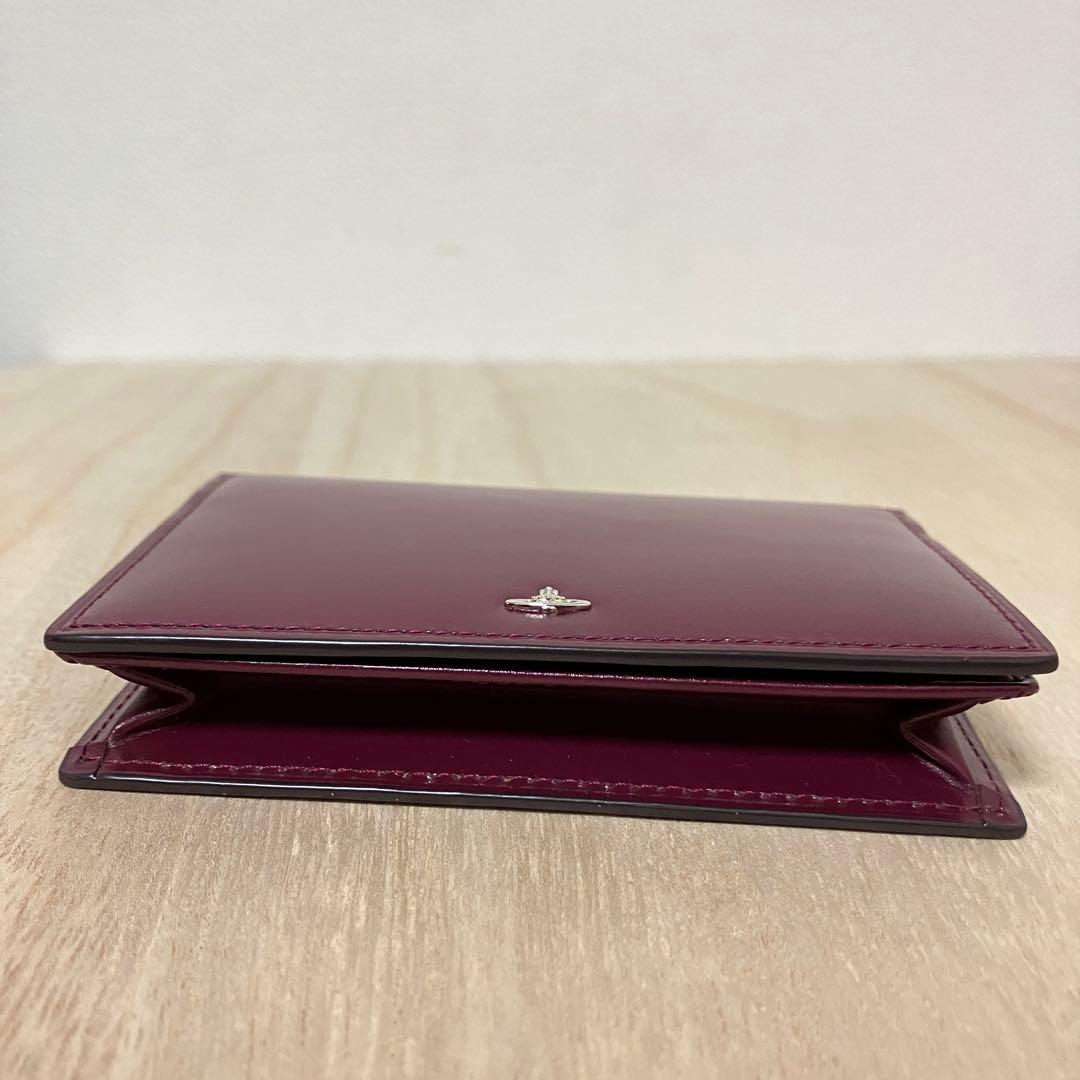 未使用✨ヴィヴィアンウエストウッド ✨名刺入れ✨牛革✨オーブ✨ワインレッド