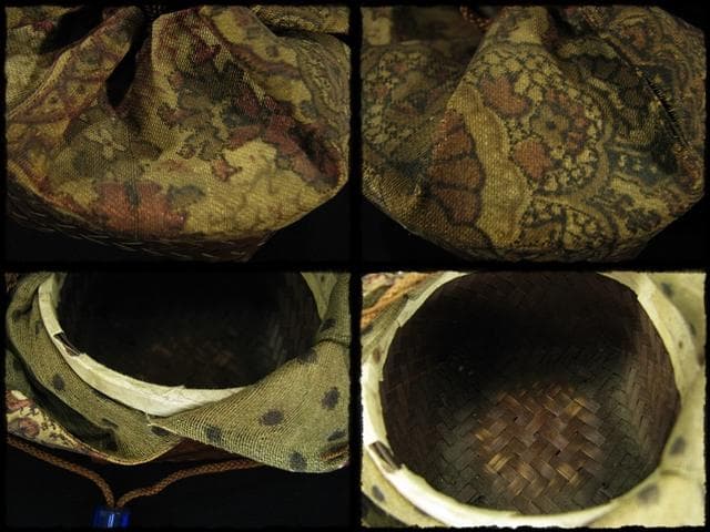 蓮月 時代 御幸籠 古裂 野点籠 野点セット 茶道具 尼僧 太田垣蓮月 d121