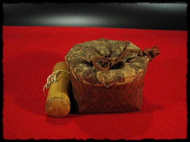 蓮月 時代 御幸籠 古裂 野点籠 野点セット 茶道具 尼僧 太田垣蓮月 d121