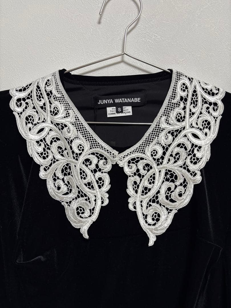 JUNYA WATANABE ブラック レース襟ブラウス