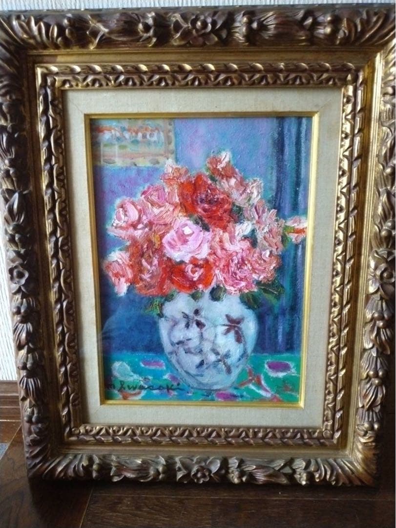 絵画 バラ　油絵