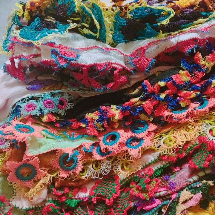 希少！ヴィンテージ　オヤスカーフ 31枚 イーネオヤ トルコ伝統工芸品