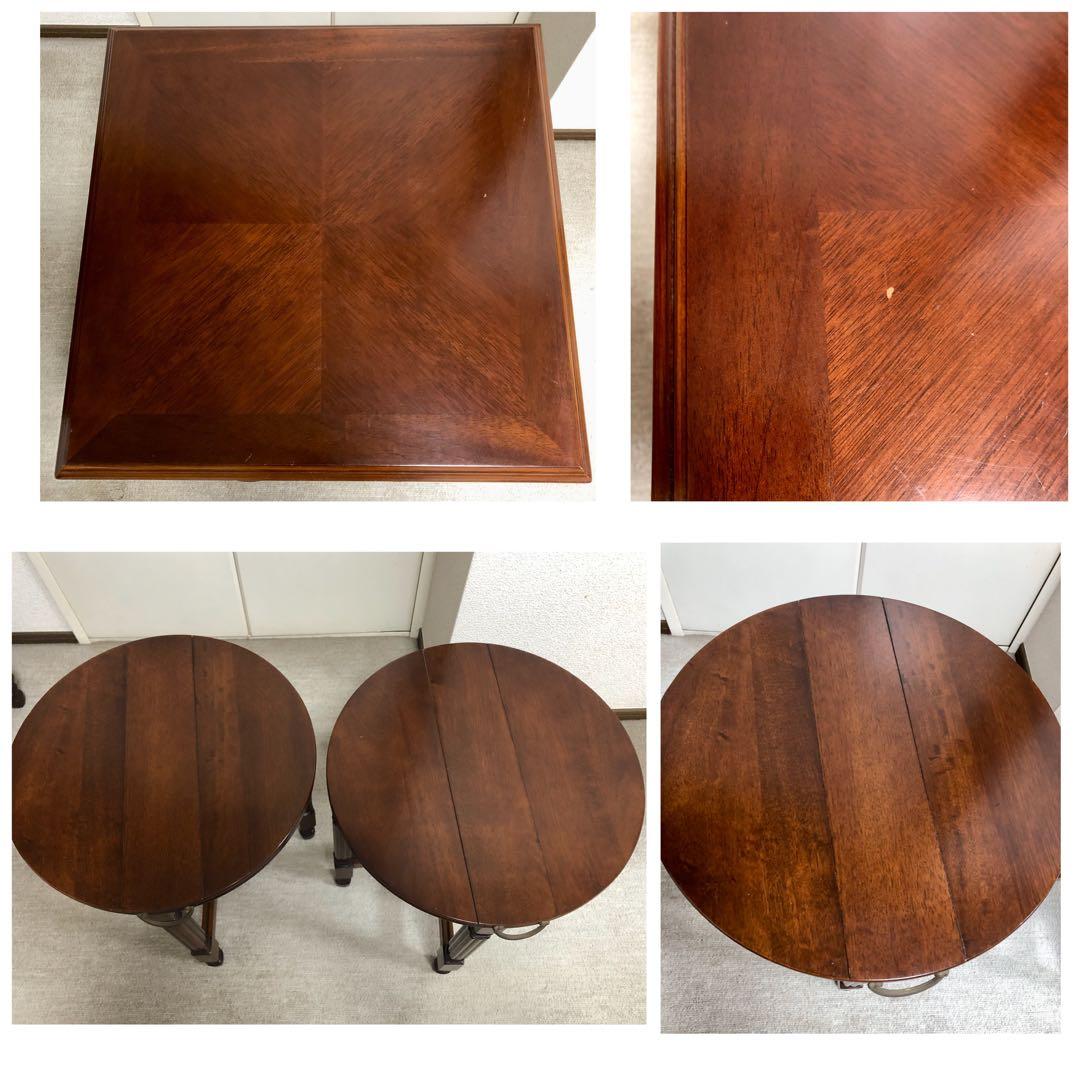 ネストテーブル　サイドテーブル　ドロップリーフ バタフライ　バラスターレッグ