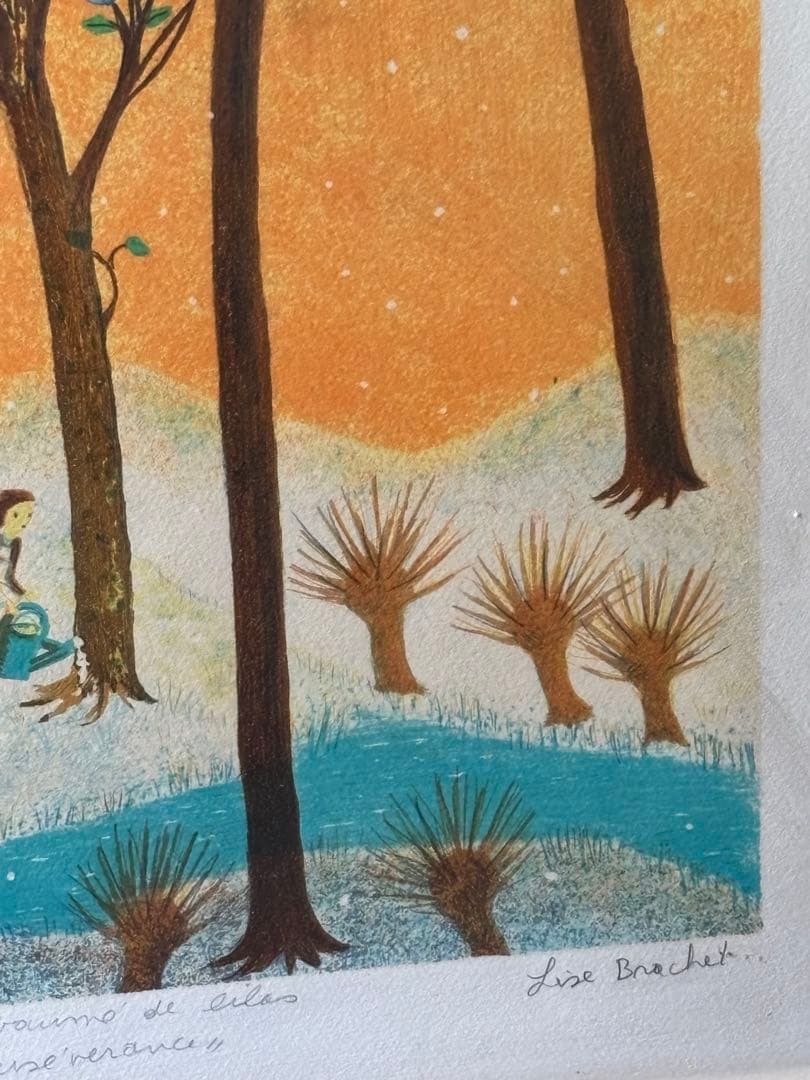 作家：Lou Beadle ある日、雪は金色に見えるだろうリトグラフ26/175