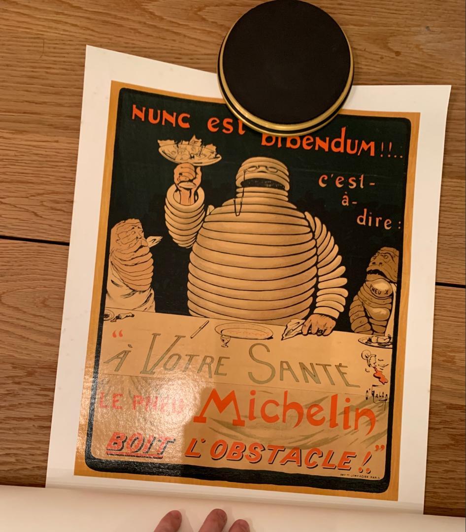 1900 年のミシュランタイヤ オリジナルポスター ビバンダムの作者、