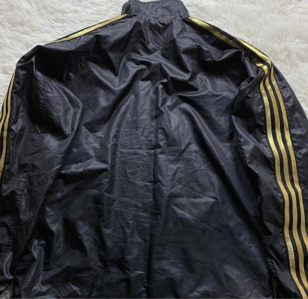 極美品■adidas スポーツウェア セットアップ 黒 金 トレフォイル L