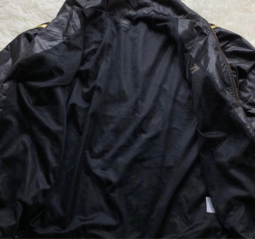 極美品■adidas スポーツウェア セットアップ 黒 金 トレフォイル L