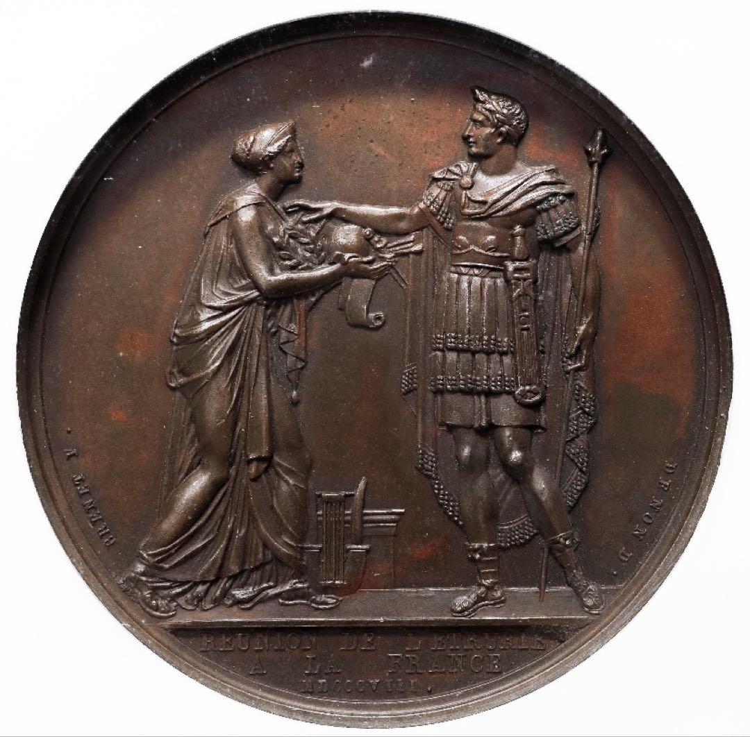 ナポレオン エトルリアの併合　ブロンズメダル1808年