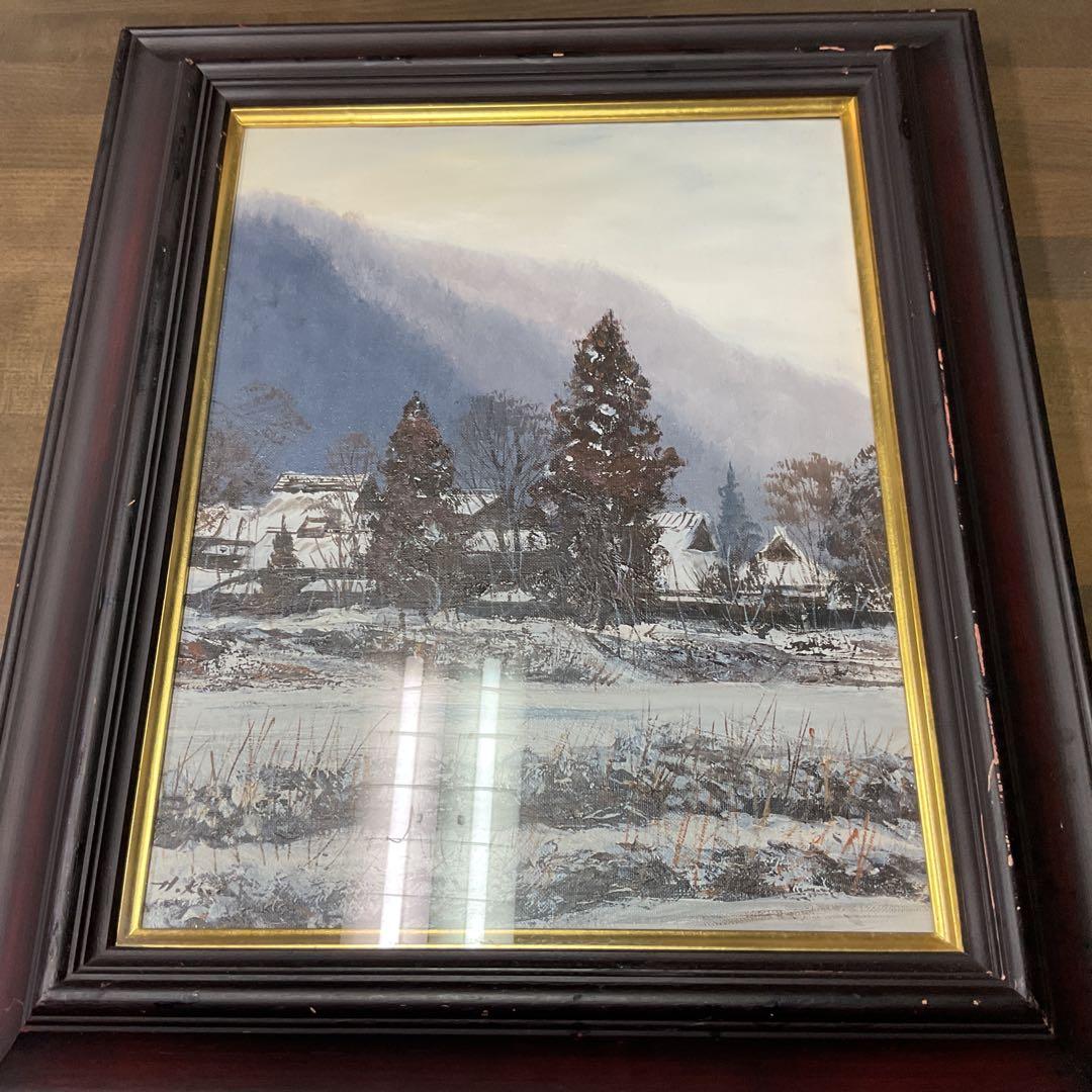 冬景色 油彩画 絵画